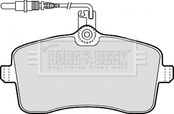BORG & BECK stabdžių trinkelių rinkinys, diskinis stabdys BBP1897